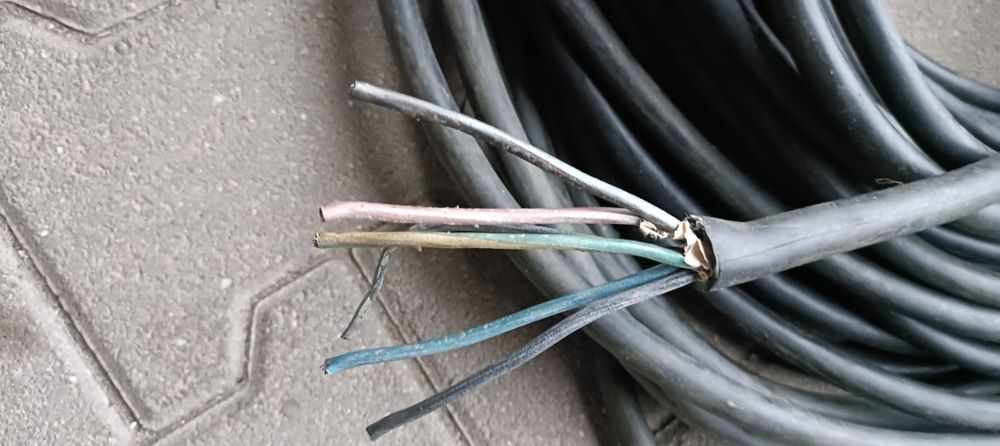 Przewód elektryczny gumowy 5x2.5wy 47 mb47 mwy budowlany