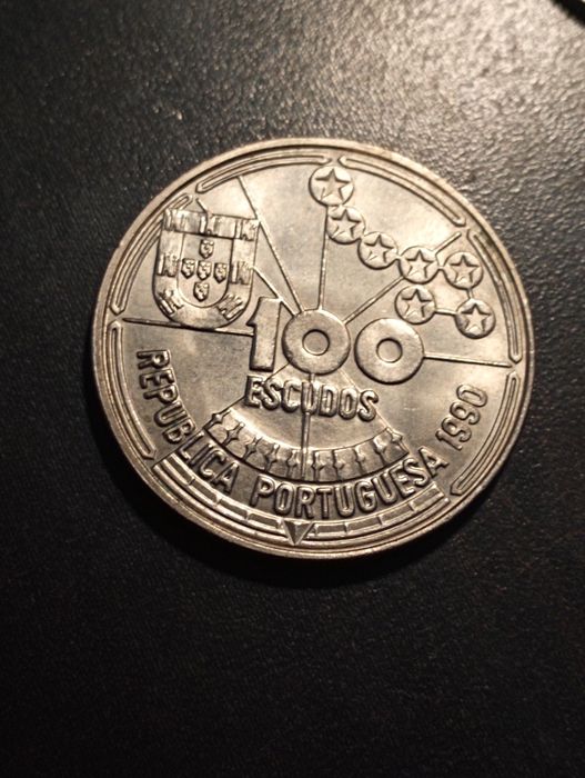 100 escudos -Portugal	1990 - Navegação astronomica - Soberba