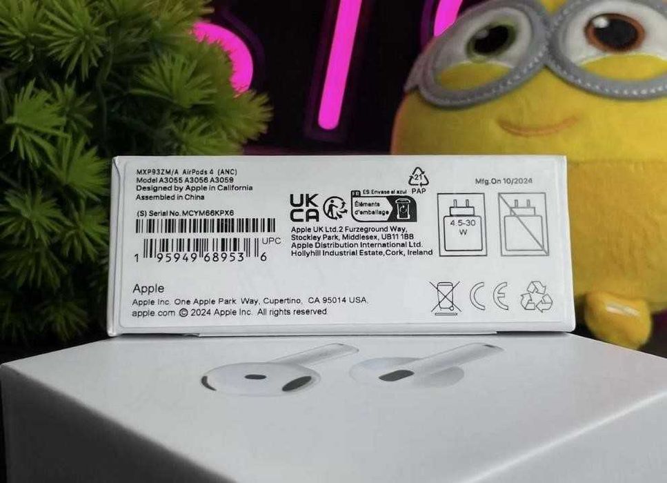 Беспроводные наушники Аирподс 4 1в1 с+ чехол в подарок!!