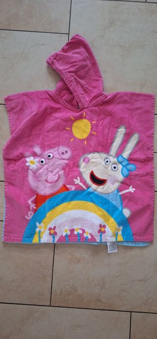 Ponczo kąpielowe z kapturem Świnka Peppa