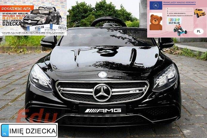 Mercedes s63 amg exclusive koła eva auto na akumulator full opcja