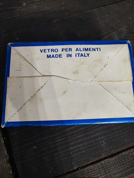 Szklane włoskie świeczniki Vintage