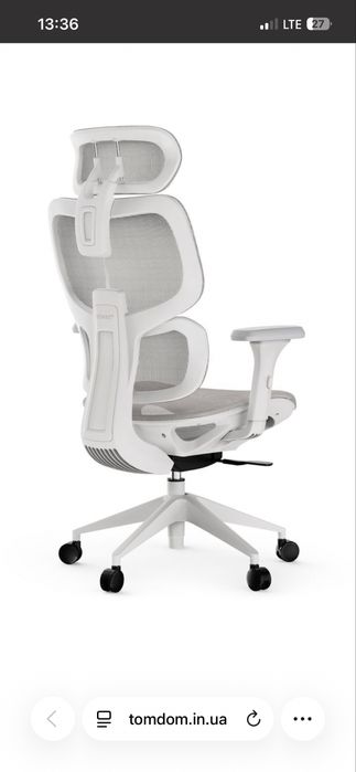 Офісне крісло / компʼютерне крісле Nobu Sense7 light gray