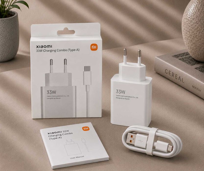 Оригінальна зарядка Xiaomi 33W Fast Charge для Redmi Xiaomi POCO/Бистра Зарядка Xiaomi