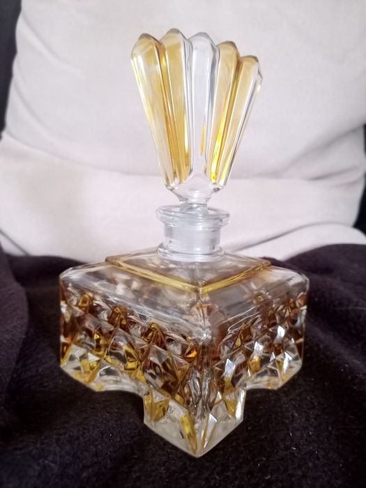 Frasco antigo Art Deco em Cristal
