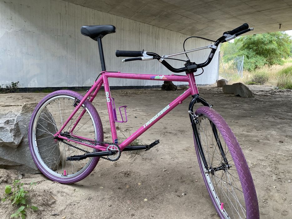 Custom Retro MTB Restomod 26" | Tange Cr-Mo | Salt Stolen Dartmoor | Różowy Klunker/City Cruiser
