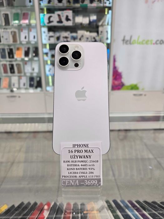 Iphone 16 Pro Max 256GB Bat 93% Telakces Felicity *Raty 0%