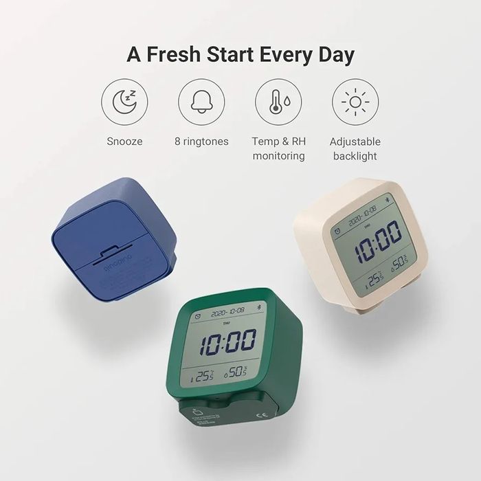 Relógio Despertador Xiaomi Qingping com Bluetooth, Temp e Humid