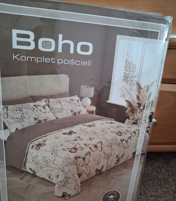 Piękna pościel Vintage w motyle 100% bawełna 200x220cm