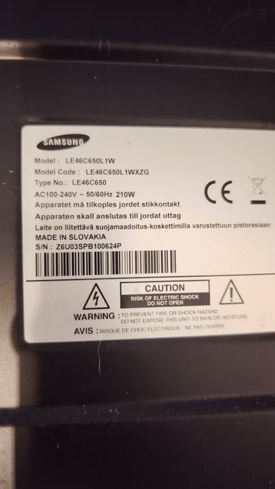 Tv 46" Samsung LE46C650L1W