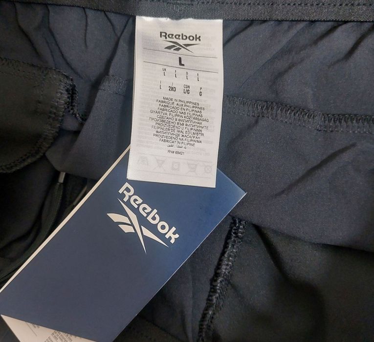 Spodnie czarne Reebok męskie rozmiar L