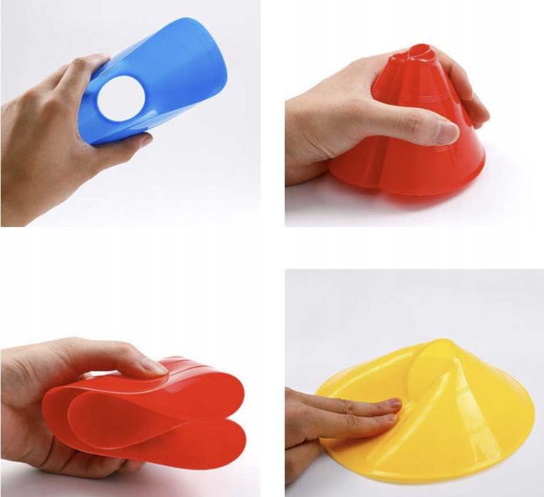 Pachołki Treningowe Piłka Nożna Talerzyki Grzybki 50szt 20cm