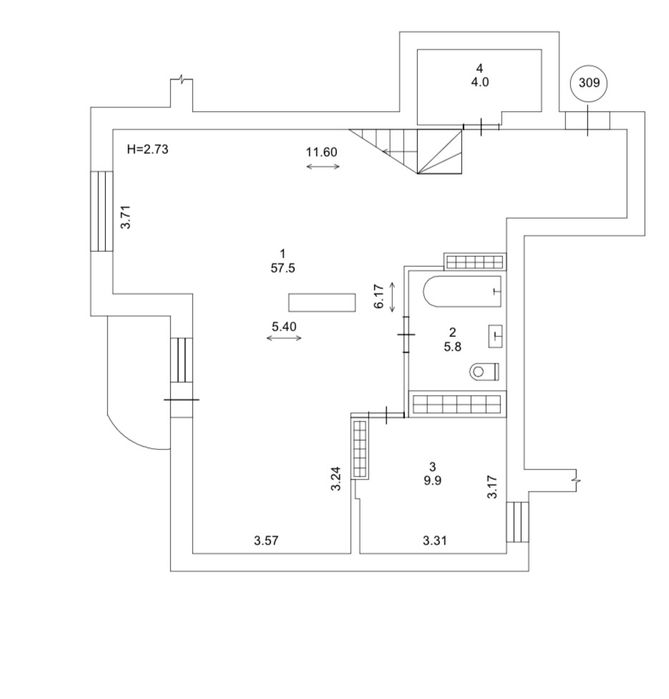 Многокомнатная квартира по адресу (площадь 154 м²) - Atlanta.ua - фото 24