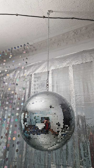 Kula disco 50cm i 30cm + stroboskop 2x kula lustrzana + stroboskop