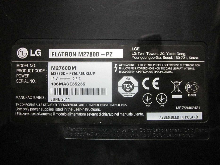 Монітор LG 27" Led FullHD M2780d  динаміки телевізор