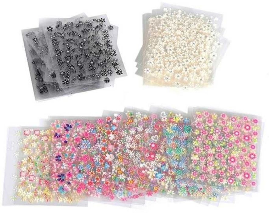 Naklejki 3D białe czarne kolorowe mix 50