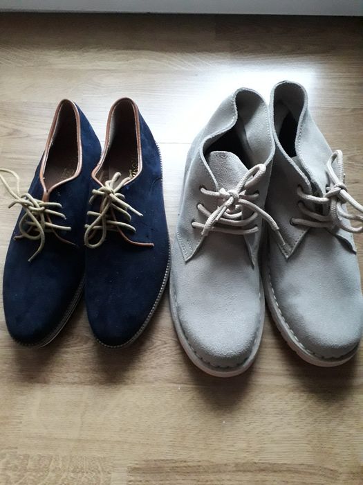 Obuwie letnie zamszowe.