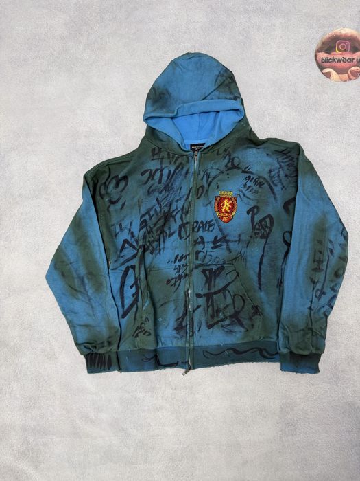 зип худи Balenciaga Skater zip up blue M L vetements rick owens