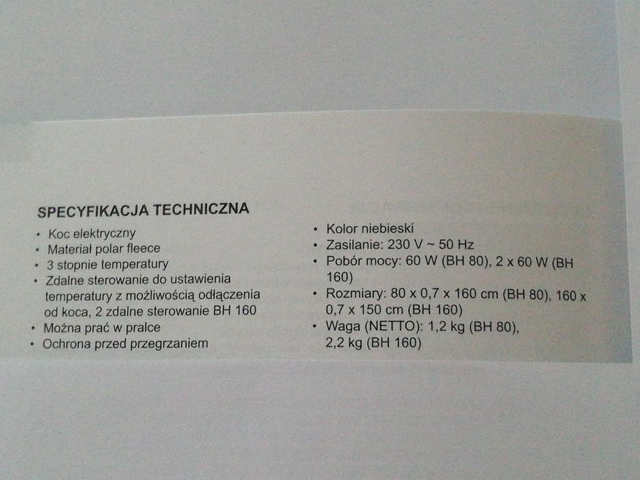 Koc elektryczny Hyundai duży, 2- os., BH 160, BH 80