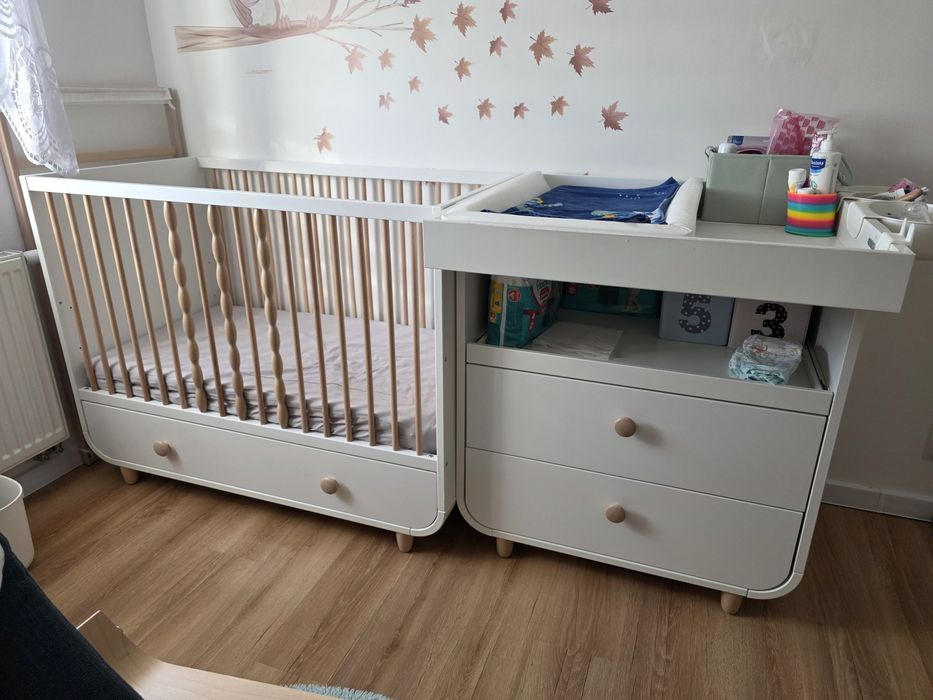 Łóżeczko i komoda - komplet IKEA
