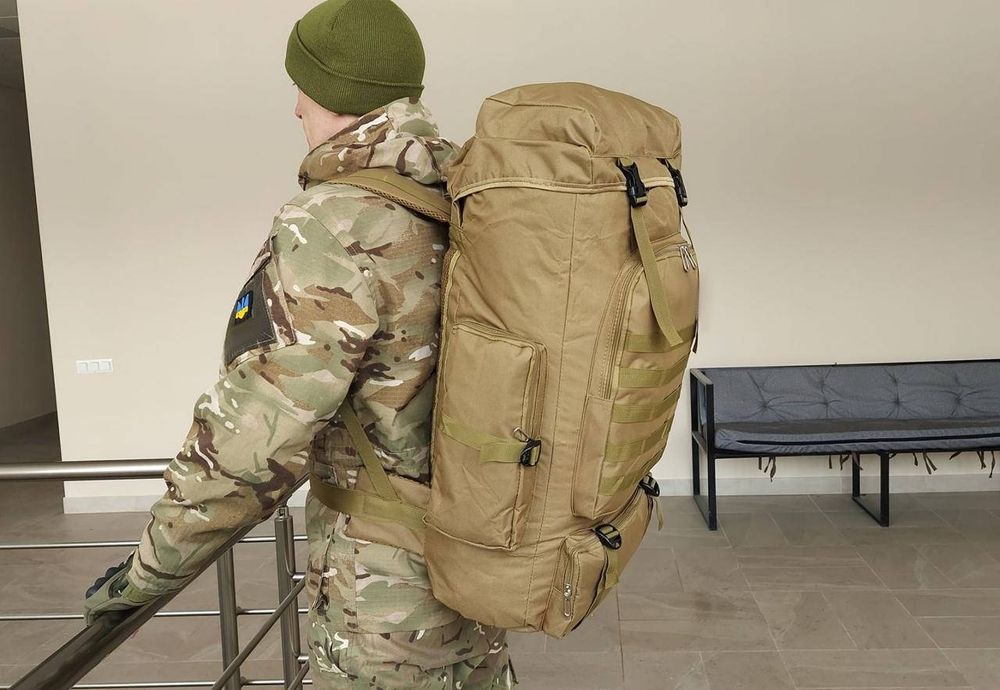 Рюкзак тактичний 70 л Військовий рюкзак Зсу Туристичний похідний баул