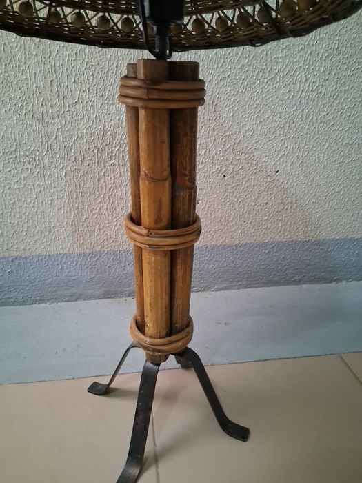 Candeeiro de Mesa em Bambu - VINTAGE