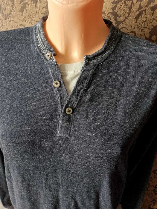 granatowy sweter 100% bawełna m