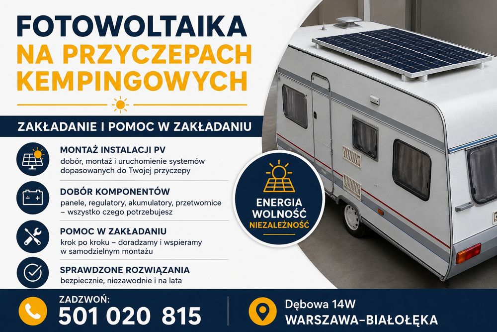 Fotowoltaika na przyczepach kempingowych – Zyskaj pełną niezależność!