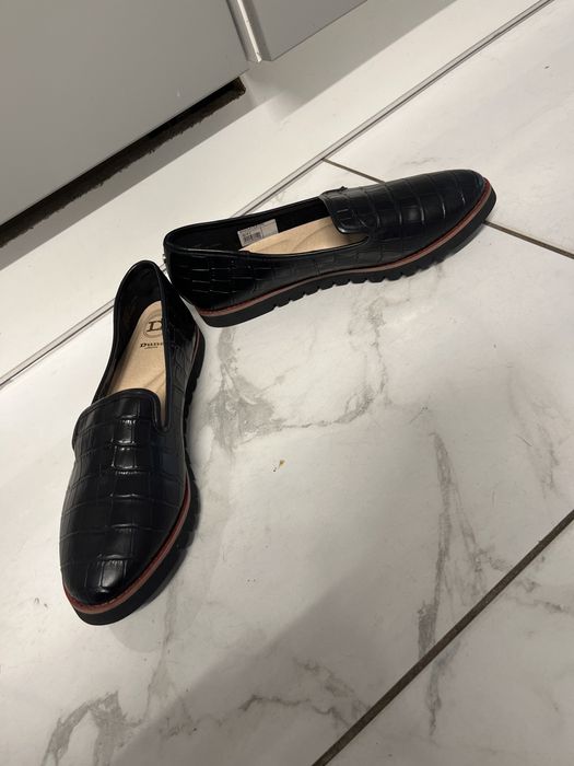 Damskie buty skórzane firmy Dune London rozmiar 41 czarne