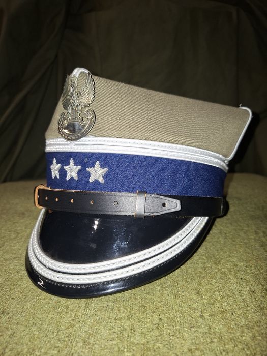 Czapka wojskowa wyjściowa rogatywka pułkownika WP wz.407D/MON militaria demobil wojskowe wyjściowa garnizonowa 56 oficerska kolekcje