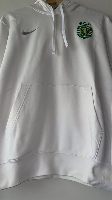 Sweatshirt Hoodie Branca Sporting x Nike