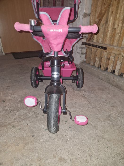 Roweryk trójkołowy różowy