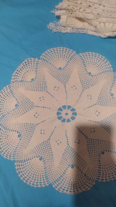 Ціна за 7 шт білі серветки  гачком в'язана серветка крючком салфетки