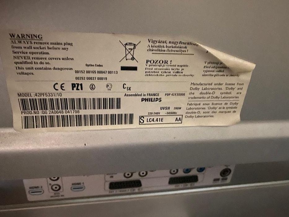 Телевізор Philips 42pf5331/10, 42 дюйма плазмовий