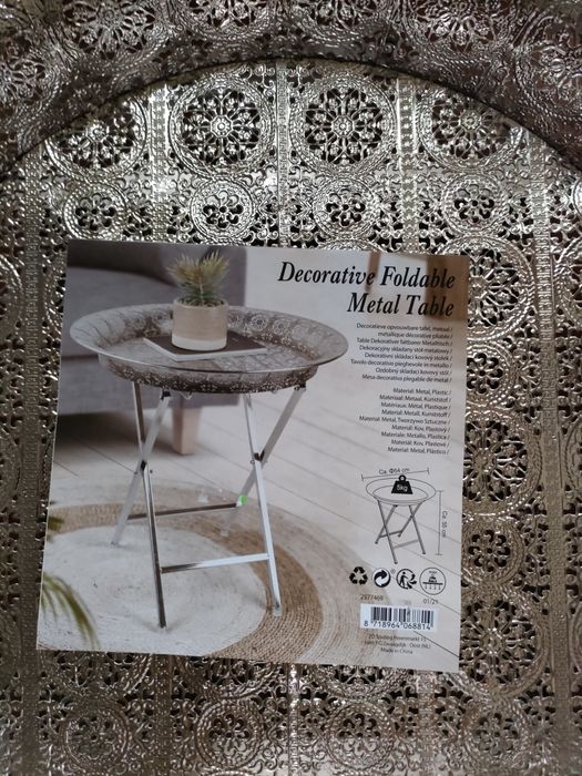 Dekoracyjny zestaw 3 częściowystolik,patera,lustro s