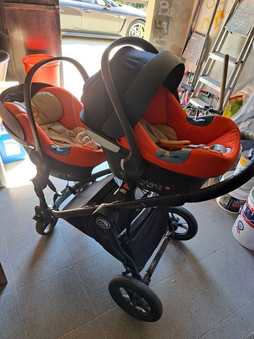 Baby Jogger - City Select Lux Gemeos + Ovinhos Cybex com iso-fix