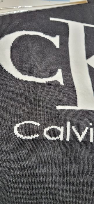 Koszulka męska czarna miękka jak kaszmir logo M L