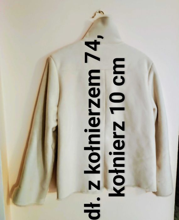 Kożuszek sztuczny bialy damski jak prawdziwy