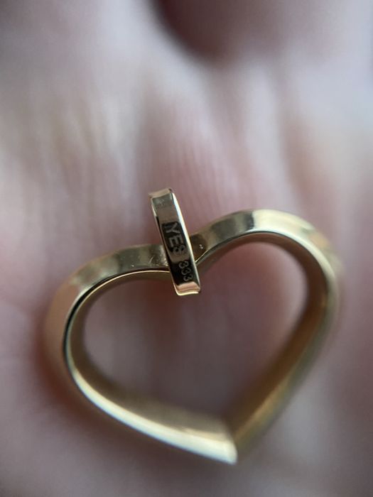 Złota zawieszka serce Yes