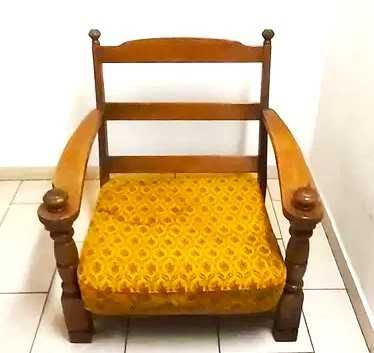 fotel Puchała drewniany UNIKAT TRANSPORT GRATIS skarby PRL