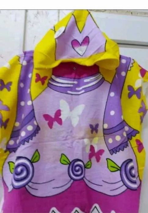 Дитячий пляжний рушник пончо з капюшоном 120×60см  Ціна за 1шт