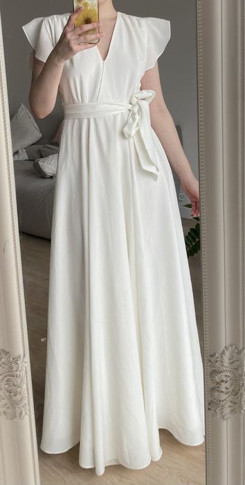 biała maxi sukienka ślubna mint&berry 34