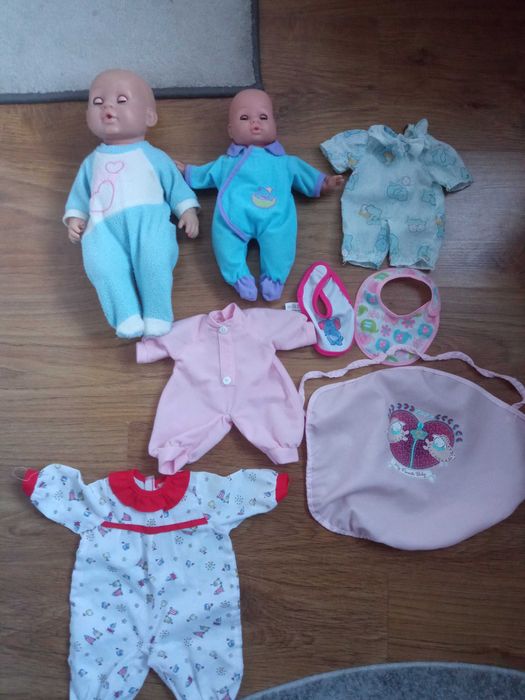 Lalki bobasy 35 i 27cm z ubrankami
