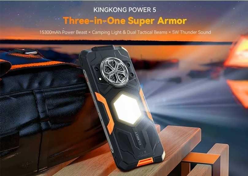 Cubot KingKong Power 5 6/128Gb, СУПЕР батарея 15300 мАгод,  Black