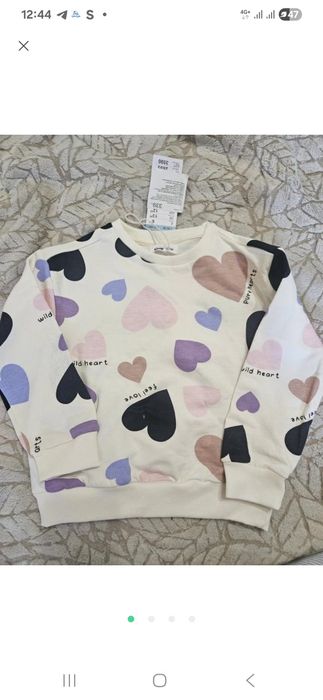 Теплый мягкий свитер  на флисена 5,6 лет