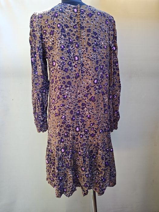 Vero moda stylowa sukienka 100% wiskoza panterka L