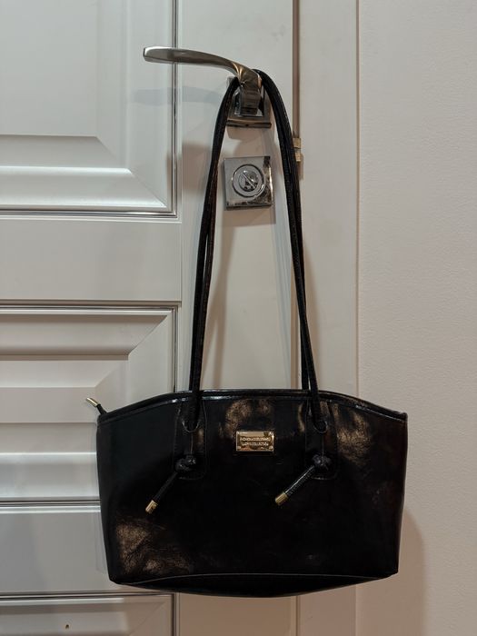 Чорна стильна сумка, еко шкіра