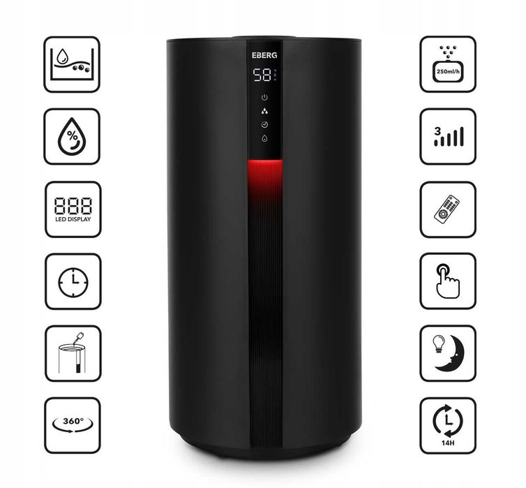 nawilżacz powietrza ultradźwiękowy 35h aroma pilot led cichy dyfuzor