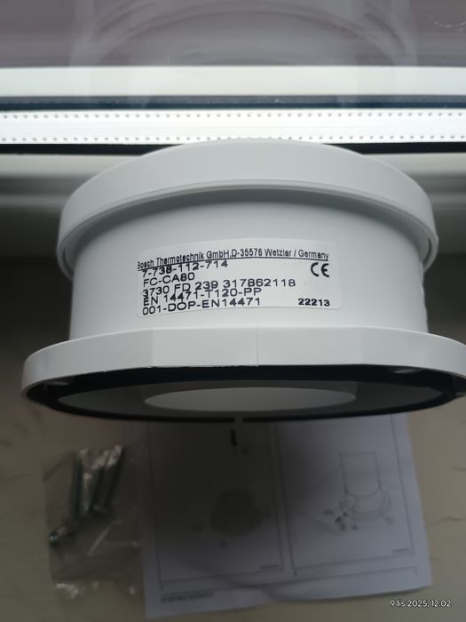 Adapter do komina 125 na 80 Junkers Bosch