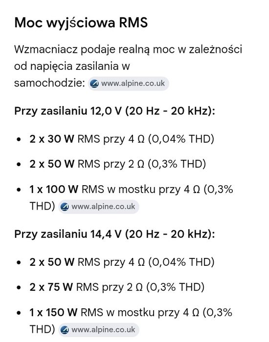 Wzmacniacz samochodowy Alpnie MRV-T301